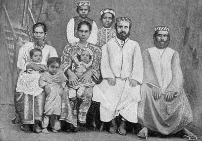 Cochin Jews around 1905 (credit: Jewish Encyclopedia)