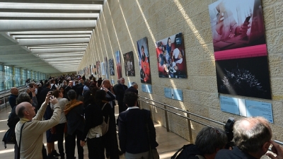 Israeli innovations displayed at the stretch between the passport control and the gates. (credit: Kobi Gideon/GPO)