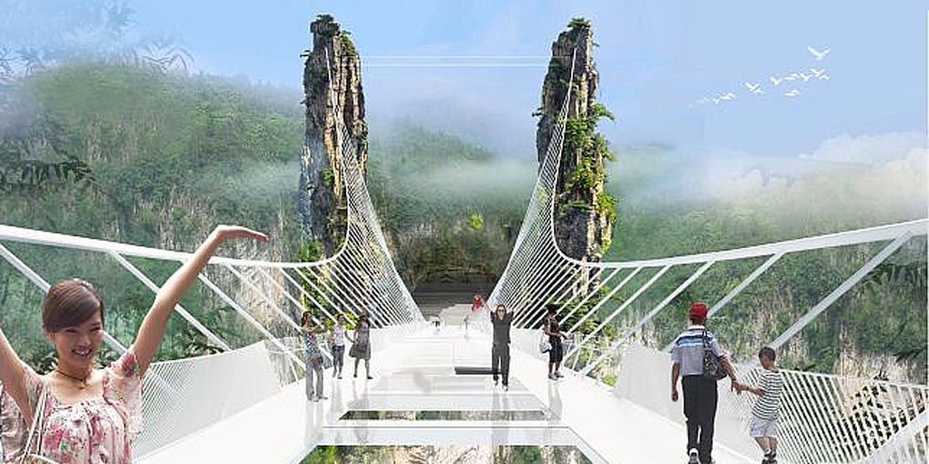 Haim Dotan's glass bridge breaks ten world records (Credit: Haim Dotan)